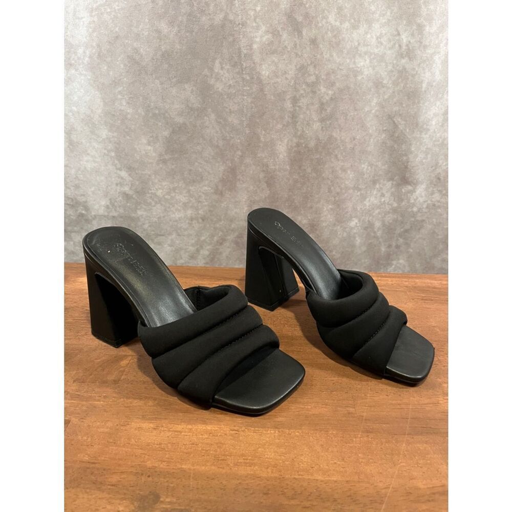 Open Edit sandal heels Padded Strap High Heel Mules size 6.5